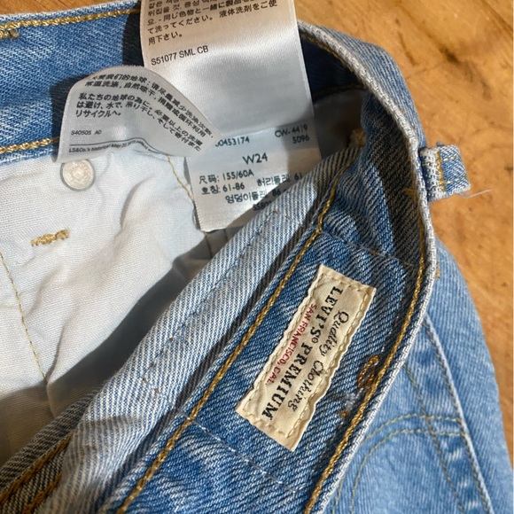 Levi’s Premium 501 Women’s Vintage Denim Shorts Size W24 - Picture 3 of 4